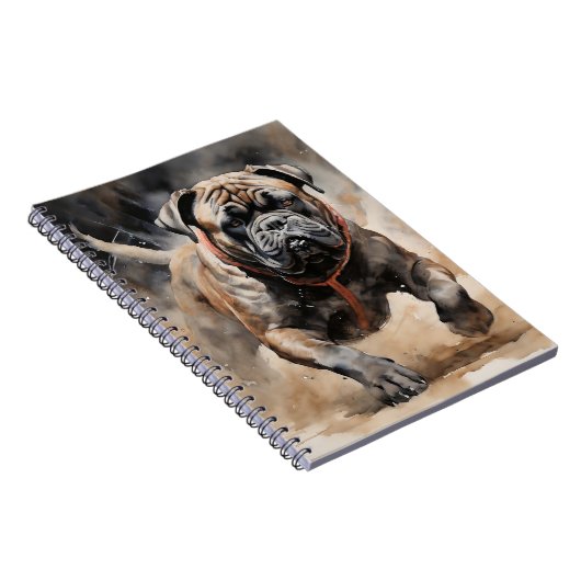 Cane Corso Running Ink Zeichnend Notizblock (Rechte Seite)