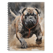 Cane Corso Running Ink Zeichnend Notizblock (Vorderseite)