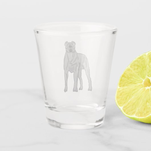 Cane Corso Schnapsglas (Rückseite)