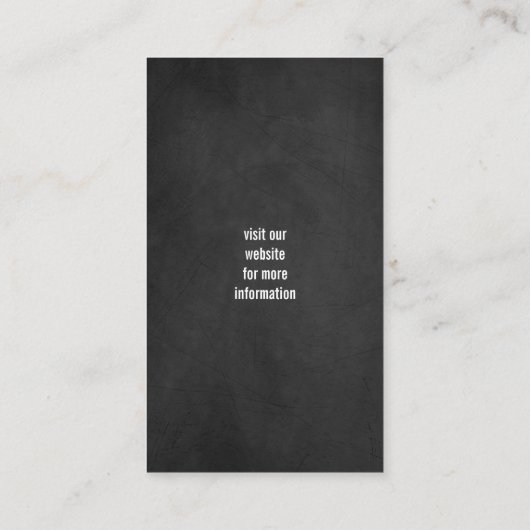 Cane Corso Silhouette - Chalkboard Style Visitenkarte (Rückseite)