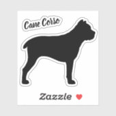 Cane Corso Silhouette Hunde Rasse Vinyl Sticker (Blatt)