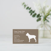 Cane Corso Silhouette Visitenkarte (Stehend Vorderseite)