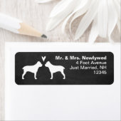 Cane Corso Silhouetten Liebe Rücksendeadressen-Auf (Insitu)