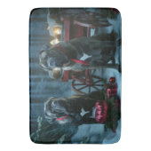 Cane Corso Snowy Sleigh Weihnachtsdekor Badematte (Vorderseite Vertikal)