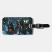 Cane Corso Snowy Sleigh Weihnachtsdekor Gepäckanhänger (Vorderseite horizontal)