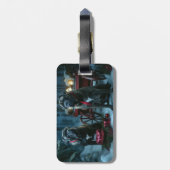 Cane Corso Snowy Sleigh Weihnachtsdekor Gepäckanhänger (Rückseite vertikal)