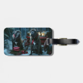 Cane Corso Snowy Sleigh Weihnachtsdekor Gepäckanhänger (Rückseite horizontal)