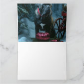 Cane Corso Snowy Sleigh Weihnachtsdekor Karte (Innenseite)