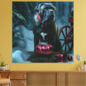 Cane Corso Snowy Sleigh Weihnachtsdekor Leinwanddruck (Insitu (Wohnzimmer))