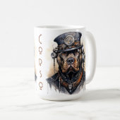Cane Corso Steampunk-Hund Kaffeetasse (VorderseiteRechts)