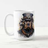 Cane Corso Steampunk-Hund Kaffeetasse (Links)