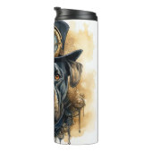 Cane Corso Steampunk-Hund Thermosbecher (Nach rechts gedreht)