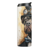 Cane Corso Steampunk-Hund Thermosbecher (Nach links gedreht)