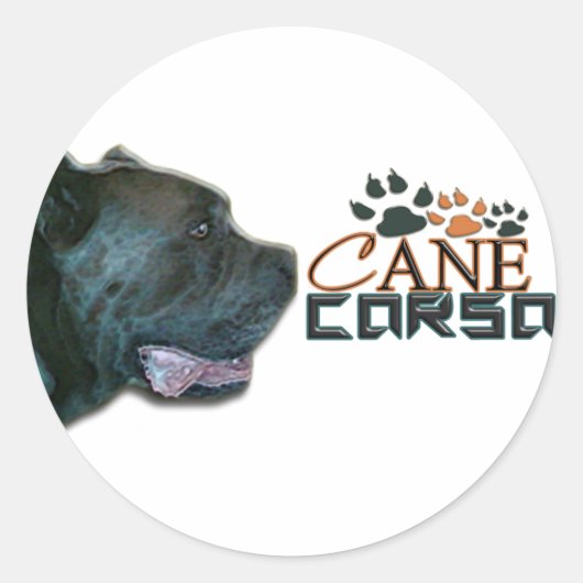 Cane Corso Stickers(P) Runder Aufkleber (Vorderseite)