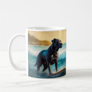Cane Corso Strand Surfen Malerei Kaffeetasse