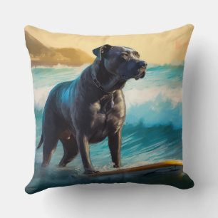 Cane Corso Strand Surfen Malerei Kissen