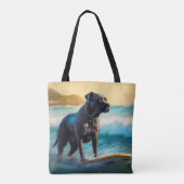 Cane Corso Strand Surfen Malerei Tasche (Rückseite)