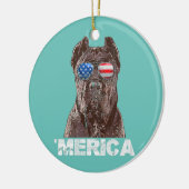 Cane Corso Sunglasses American USA Flag 4th of Keramik Ornament (Links)