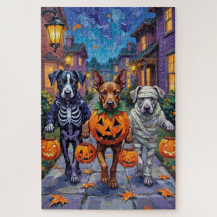 Cane Corso Trick-or-Treating in Halloween-Kostümen Puzzle