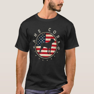 Cane Corso USA-Flagge 4. Juli Hundemama Vater T-Shirt