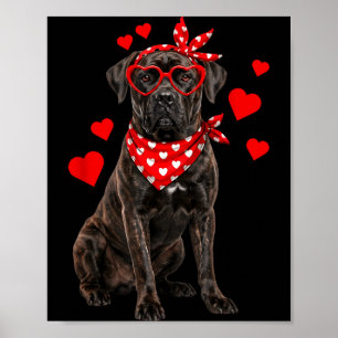 Cane Corso Valentinstag Hundeliebhaber Herz Poster