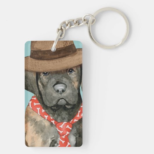 Cane Corso Vater Schlüsselanhänger (Rückseite)