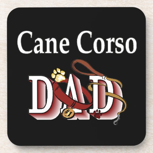 Cane Corso Vater Untersetzer (Vorderseite)