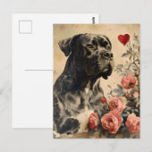 Cane Corso Vintag Valentinstag Postkarte (Vorne/Hinten)