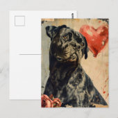 Cane Corso Vintag Valentinstag, Postkarte (Vorne/Hinten)