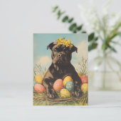 Cane Corso Vintage Ostern Postkarte (Stehend Vorderseite)
