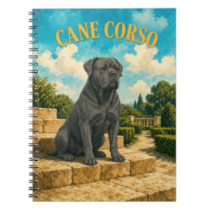 Cane Corso, Vintage Wasserfarben-Hundekunst Notizblock