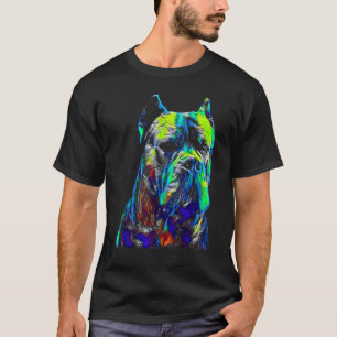 Cane Corso Wasserfarbe Hundekopf T-Shirt