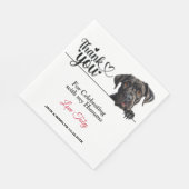 Cane Corso Wedding Vielen Dank Serviette (Ecke)