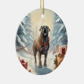 Cane Corso Weihnachten, Hundeschenk, Hundeliebhabe Keramik Ornament (Rechts)