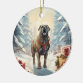 Cane Corso Weihnachten, Hundeschenk, Hundeliebhabe Keramik Ornament (Links)