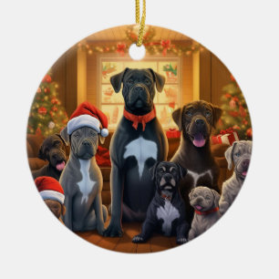 Cane Corso Weihnachten, Hundeschenk, Hundeliebhabe Keramik Ornament