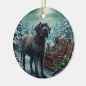 Cane Corso Weihnachten, Hundeschenk, Hundeliebhabe Keramik Ornament (Links)