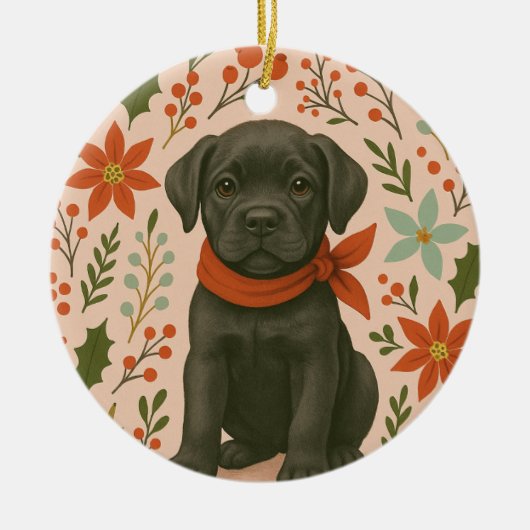 Cane Corso Weihnachten Keramik Ornament (Vorne)