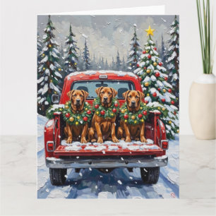 Cane Corso Weihnachten Rotes Lastwagen Ferien Karte
