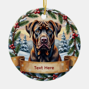 Cane Corso Weihnachtsbaumanhänger Keramik Ornament