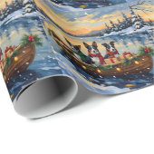 Cane Corso Weihnachtsboot Urlaub Geschenkpapier (Rolleneckpunkt)