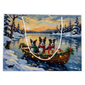 Cane Corso Weihnachtsboot Urlaub Große Geschenktüte (Rückseite)