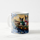 Cane Corso Weihnachtsboot Urlaub Kaffeetasse (Vorderseite Links)
