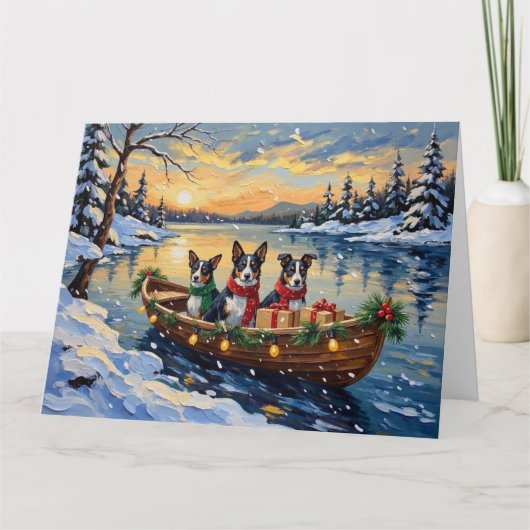 Cane Corso Weihnachtsboot Urlaub Karte (Vorderseite)