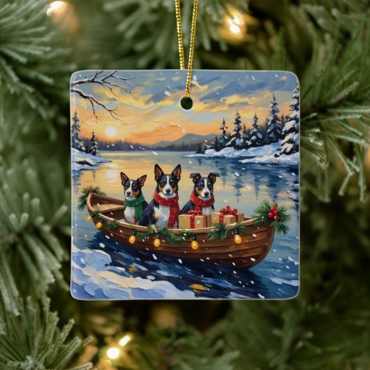Cane Corso Weihnachtsboot Urlaub Keramikornament (Baum)