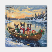 Cane Corso Weihnachtsboot Urlaub Magnet (Vorne)