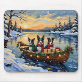 Cane Corso Weihnachtsboot Urlaub Mousepad (Vorne)