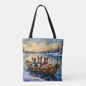 Cane Corso Weihnachtsboot Urlaub Tasche (Rückseite)