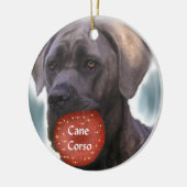 Cane Corso Weihnachtsdekoration Keramik Ornament (Links)