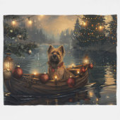 Cane Corso Weihnachtsfeiertage Fleecedecke (Vorderseite (Horizontal))